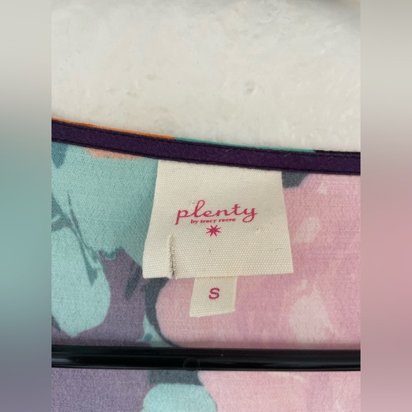 NWT Anthropologie Plenty by Tracy Reese Puff-Sleeved Floral Blouse Pink; size S - Picture 5 of 7